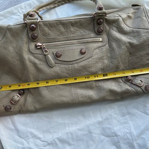 BALENCIAGA LE CITY LARGE BEIGE HANDBAG - Picture 11 of 13